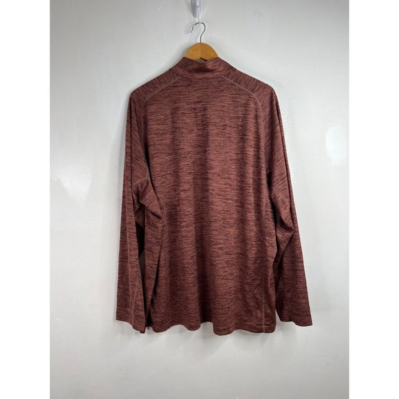 Eddie Bauer 1/4 Zip Performance Mens 2XL Maroon  Free Dry Pullover Shirt - Picture 6 of 12